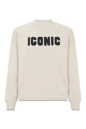 Cream Iconic Slogan Sweatshirt