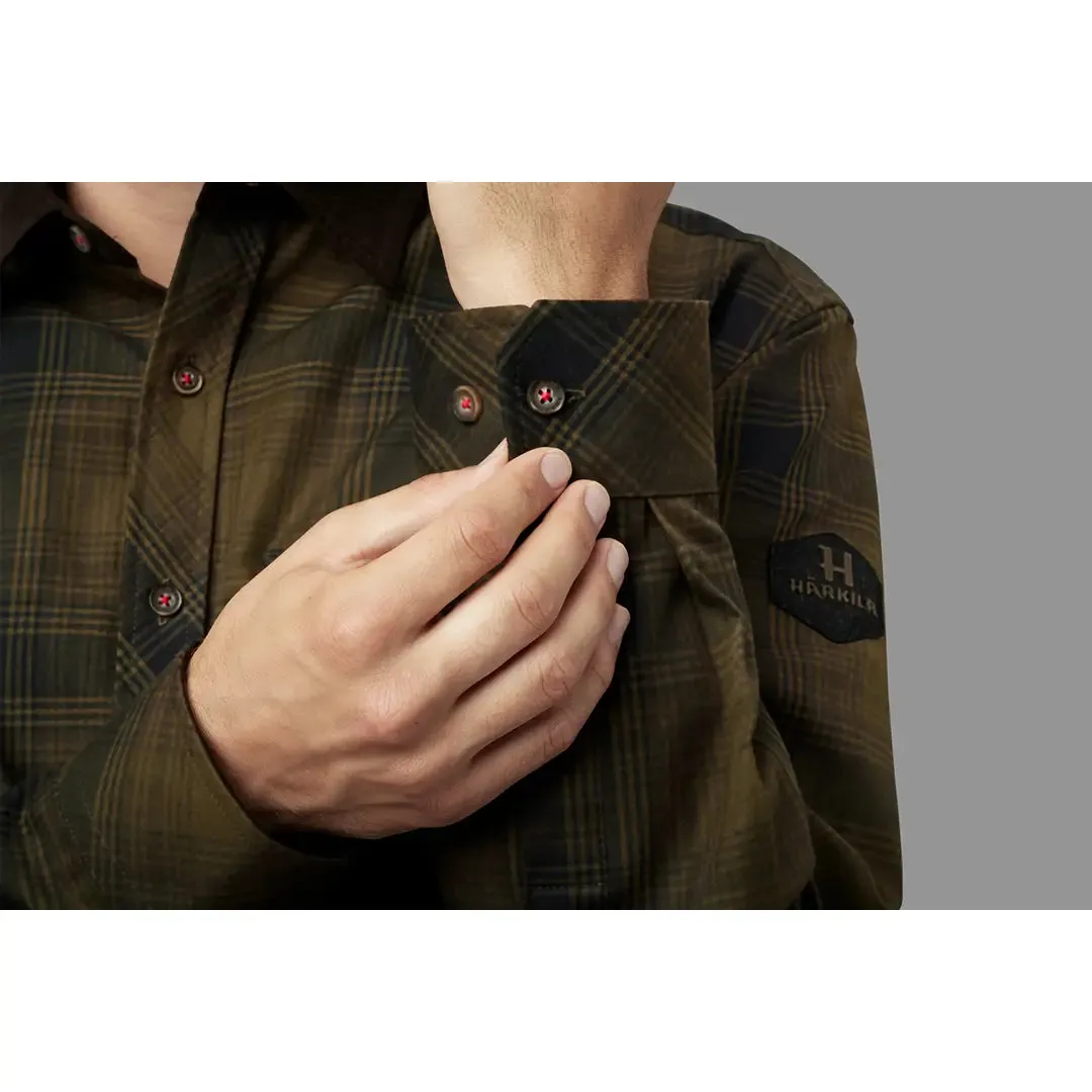 Driven Hunt Flannel Shirt - Olive Green Check By Harkila