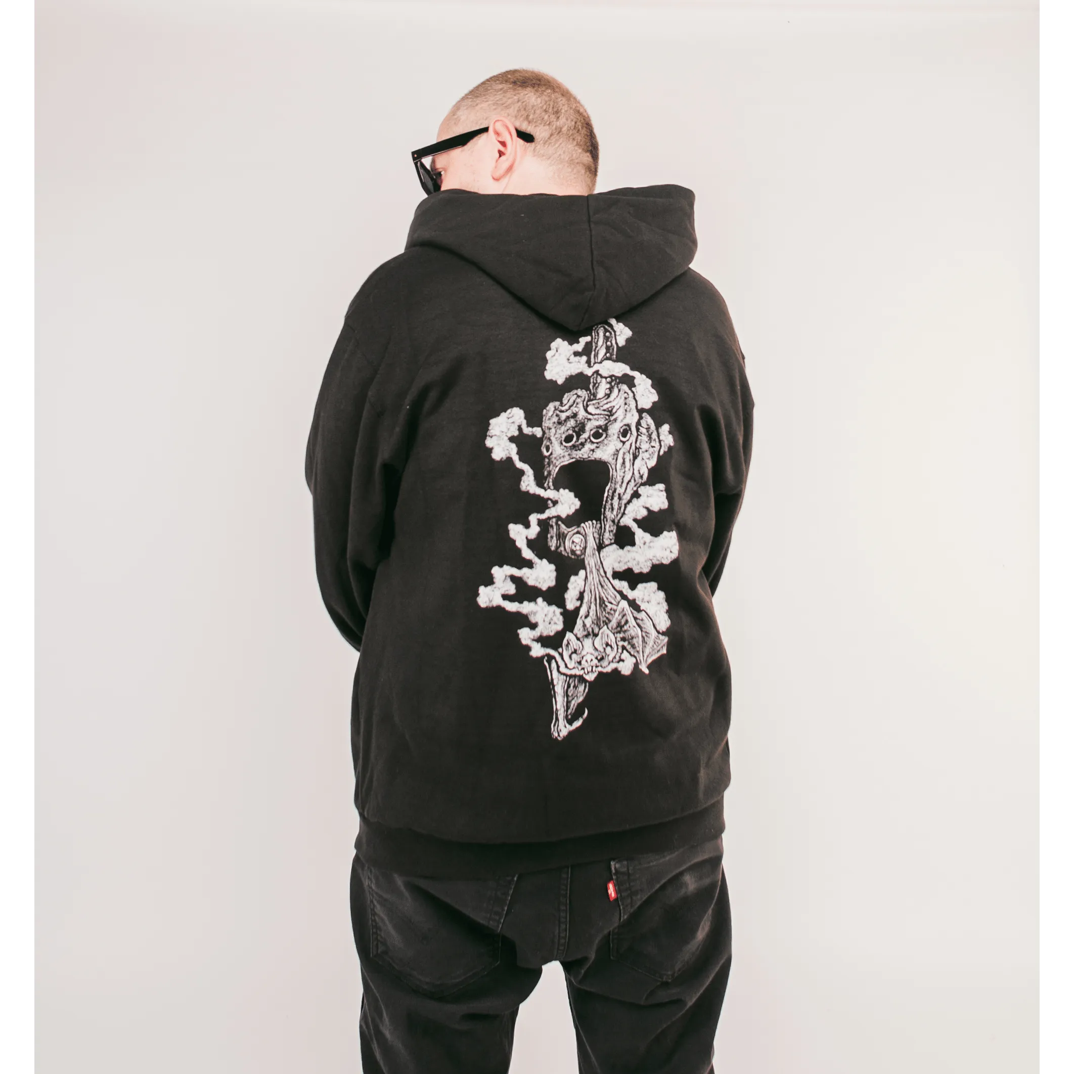 Dylan Garrett Smith "Finger and Fang" Black Zip-Up Sweatshirt