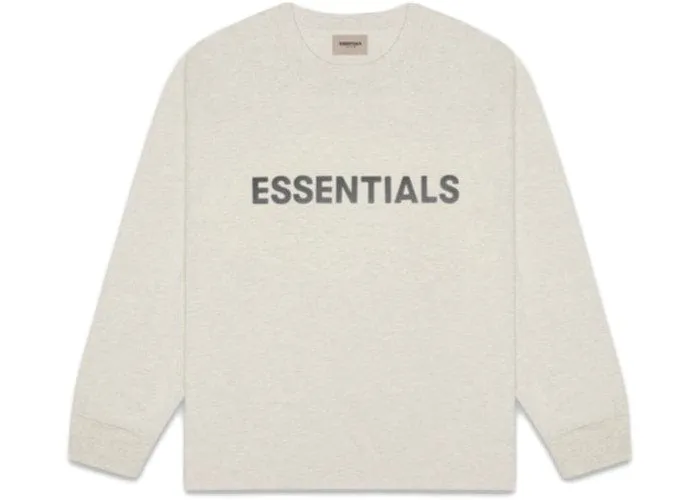 ESSENTIALS FOG 3D SILICON LONG SLEEVE OATMEAL