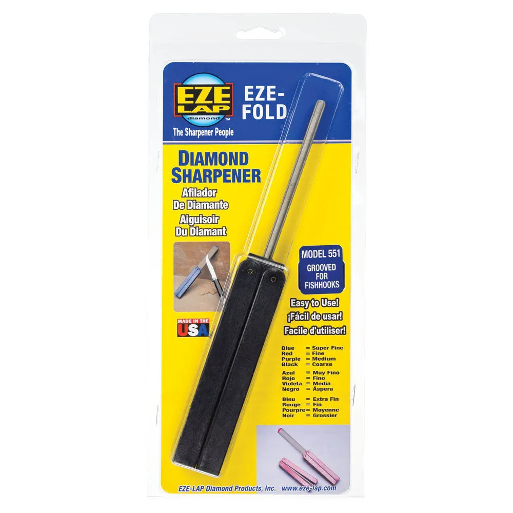 EZE Lap Coarse Folding Diamond Sharpener - 3 1/2 Inch Round Shaft