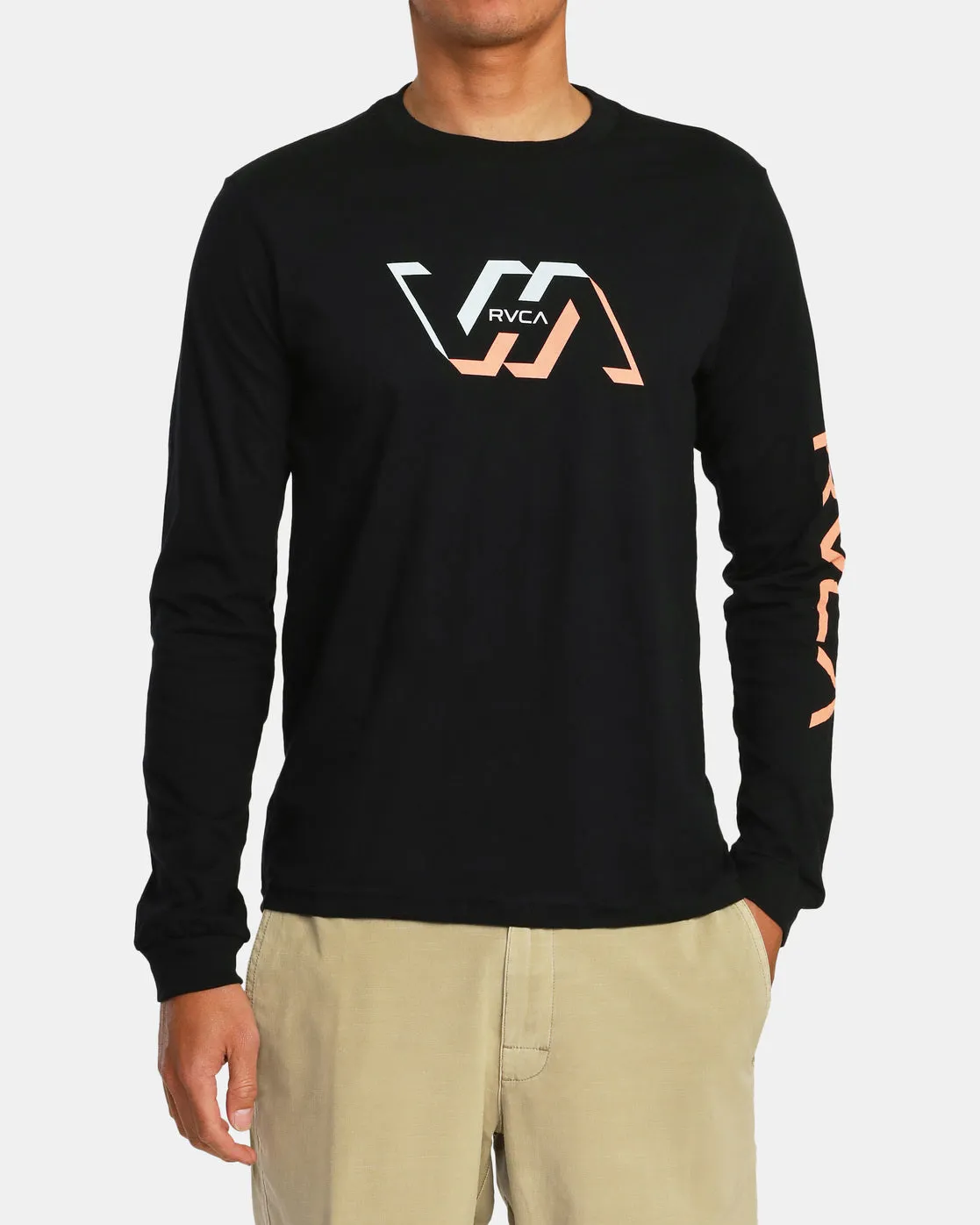 Facets Long Sleeve Tee - Black