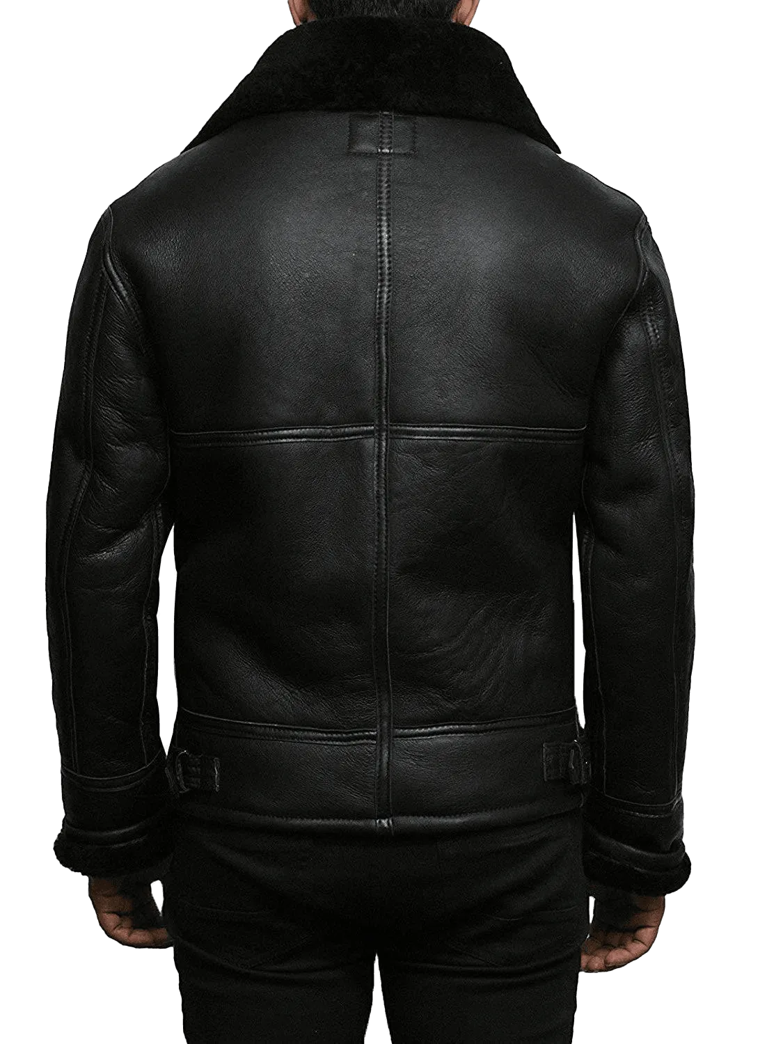 Fly High in Style: B3 RAF Aviator Flight Bomber Shearling Jacket - The Coolest Wingman You'll Ever Wear!