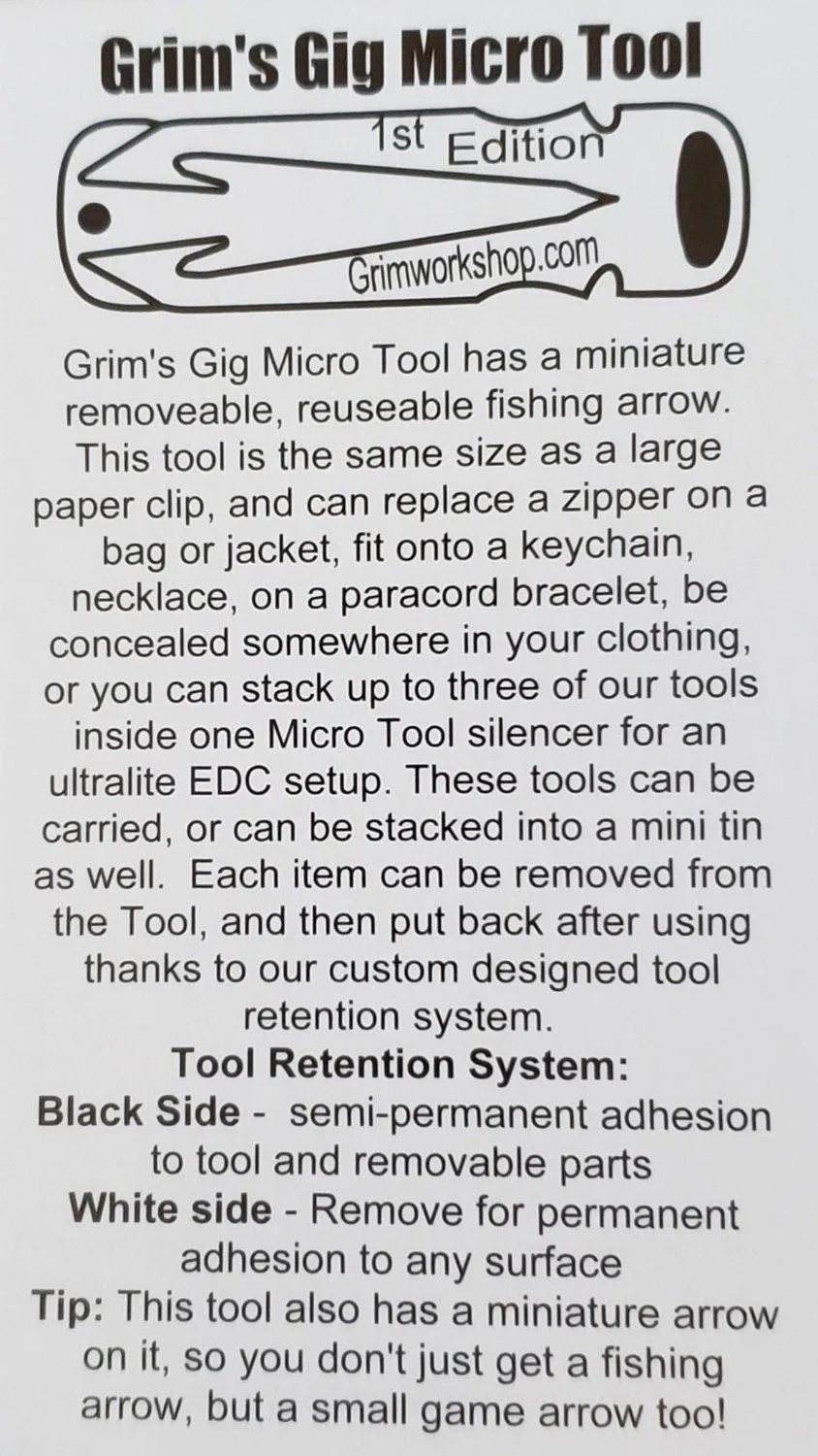 Gig Micro Tool: Micro Frog and Fish Gig Tool