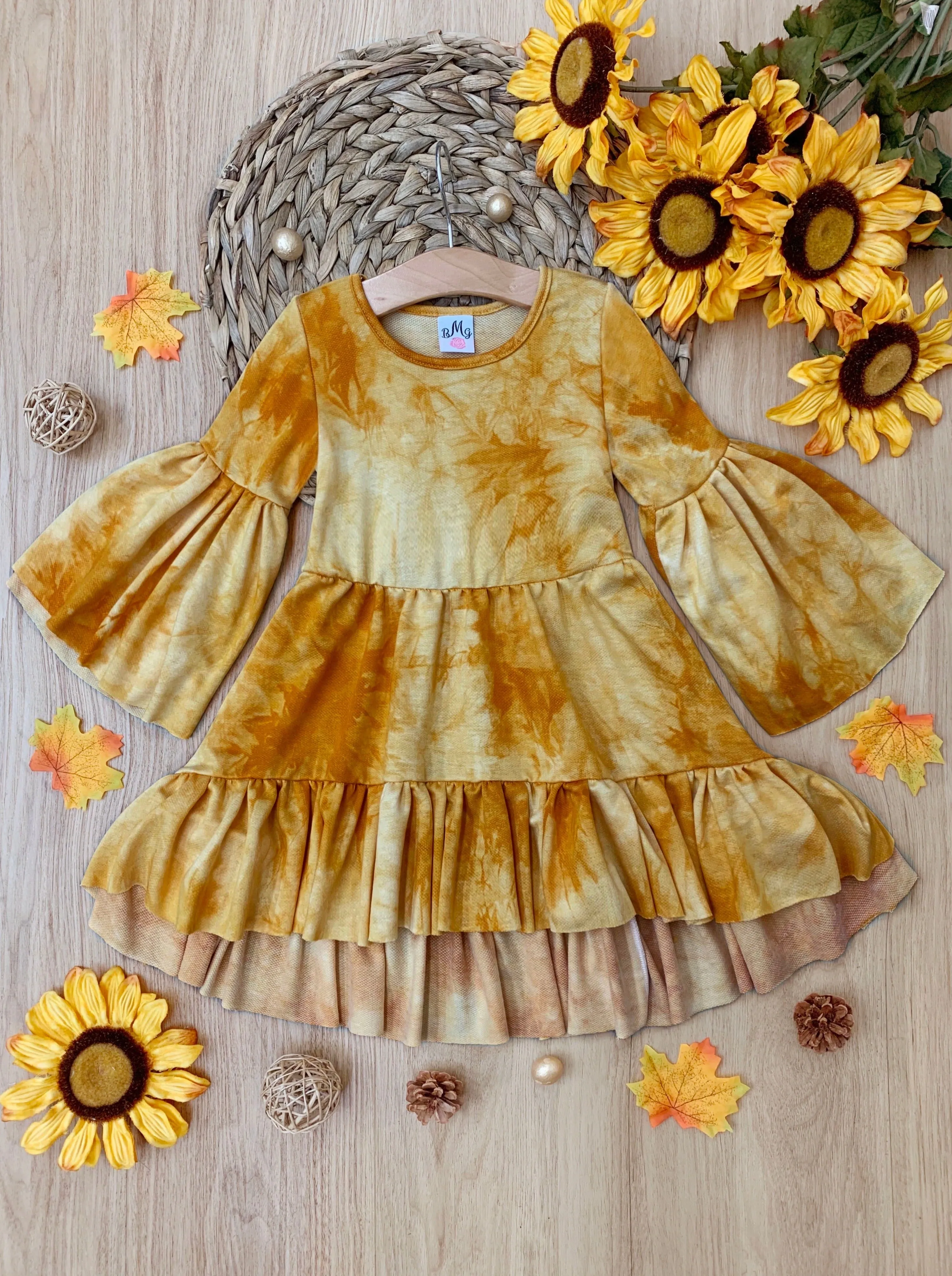 Golden Zoe Boho Tie-Dye Tunic