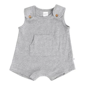 Gray Organic Cotton Tank Romper