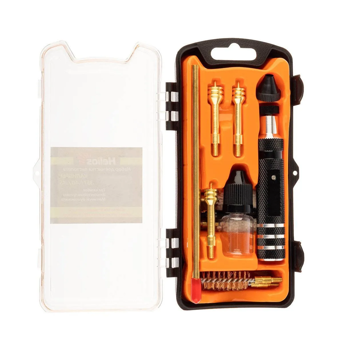 Gun Cleaning Kit, .357, .40, .45 Caliber, 14 Items, Plastic Case