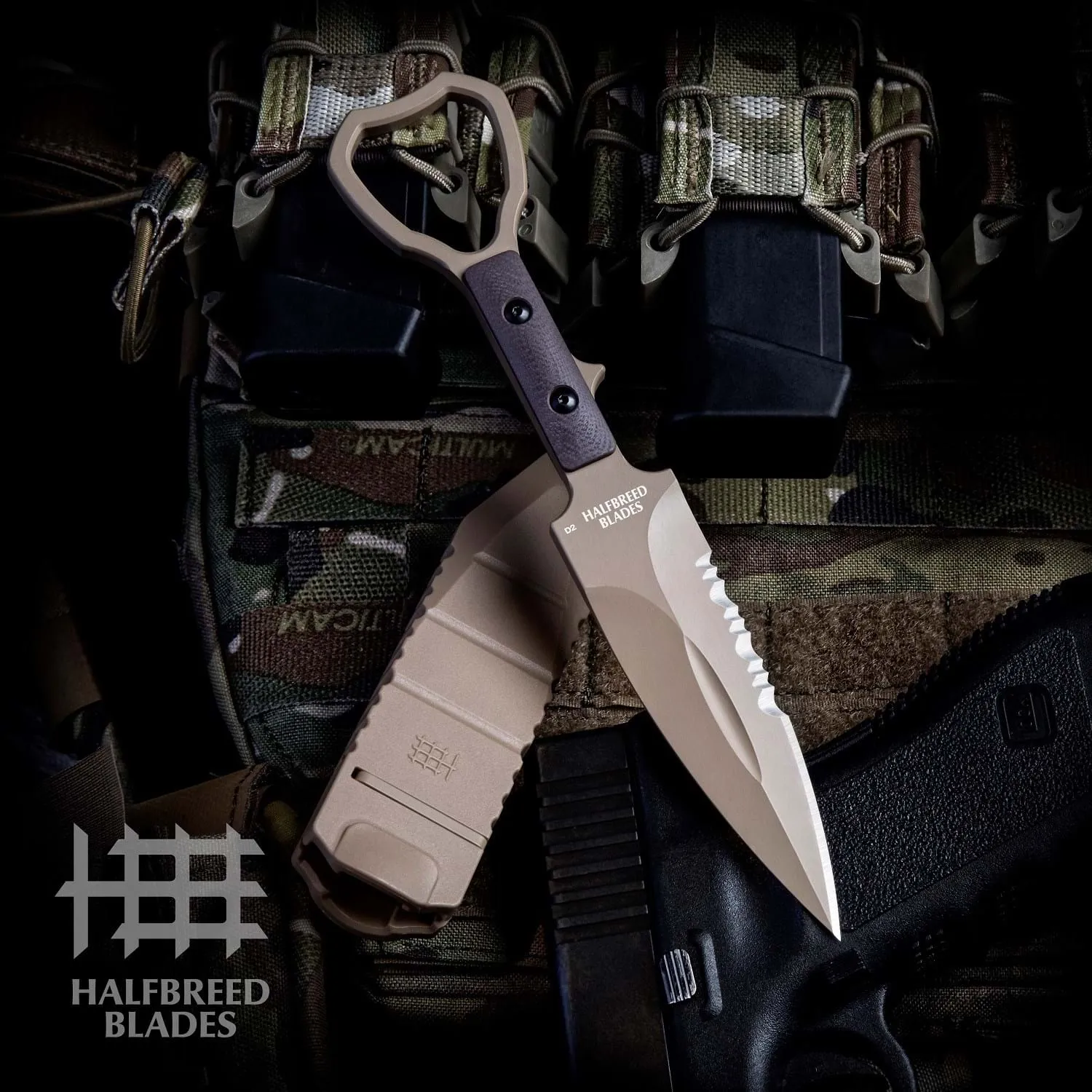 Halfbreed Blades Compact Clearance Knife- Fixed Blade CCK- 01