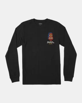 Hawaii Dmote Mask Long Sleeve Tee - Black