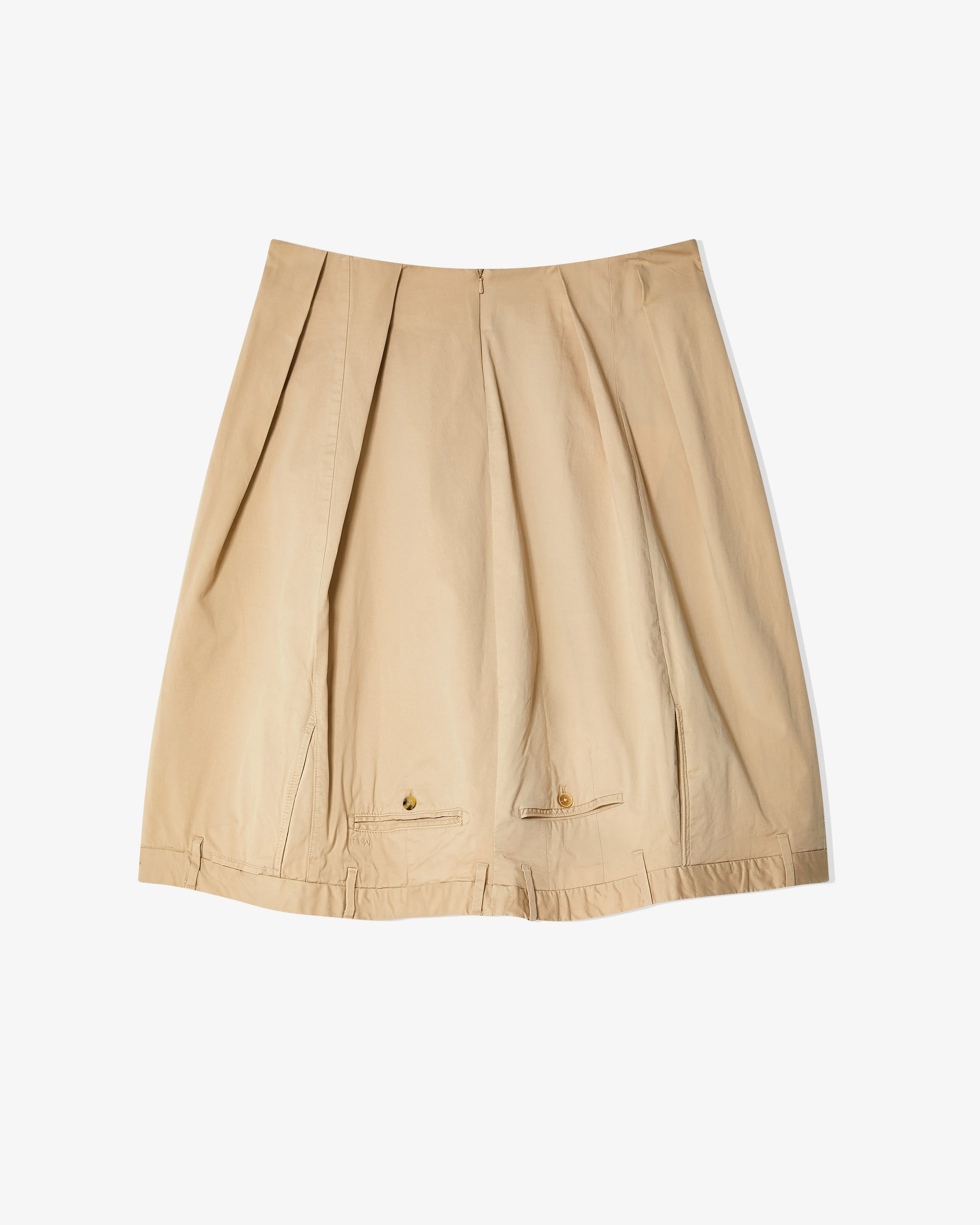 Hodakova - Women's Upside Down Midi Skirt - (Beige)