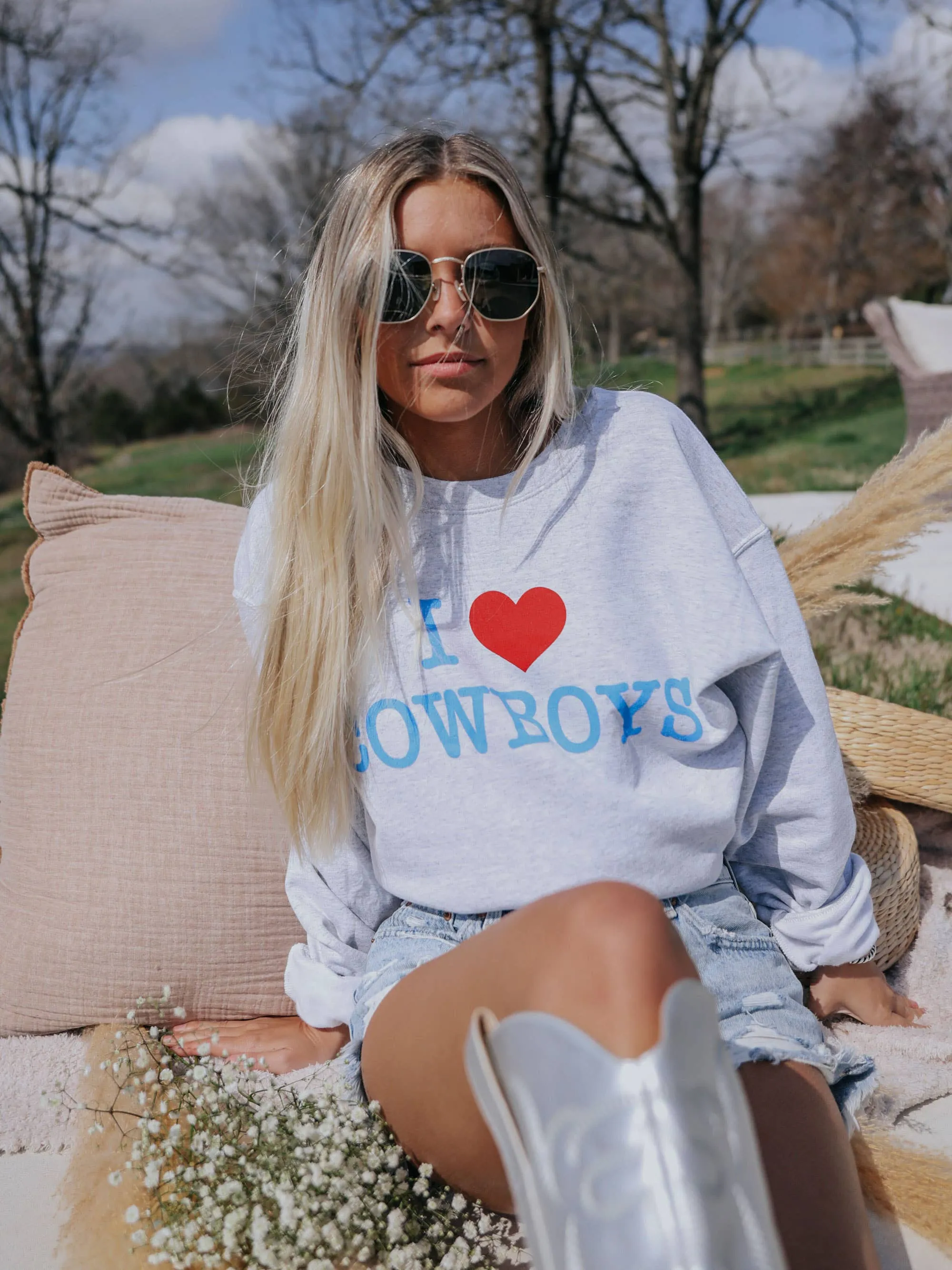 I Love Cowboys Sweatshirt at Bourbon Cowgirl