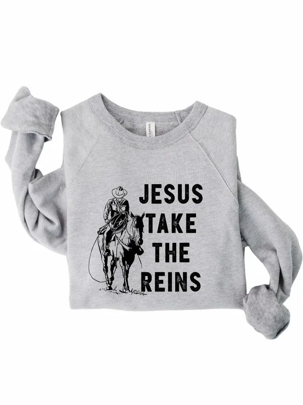 Jesus Take the Reins Premium Crewneck Sweatshirt