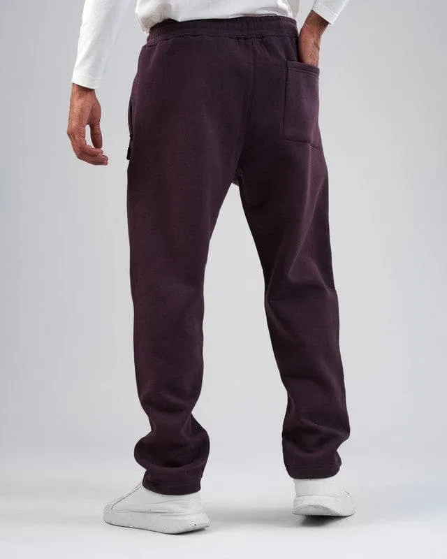 JOGGER WAIST SWEATPANTS  - BURGUNDY