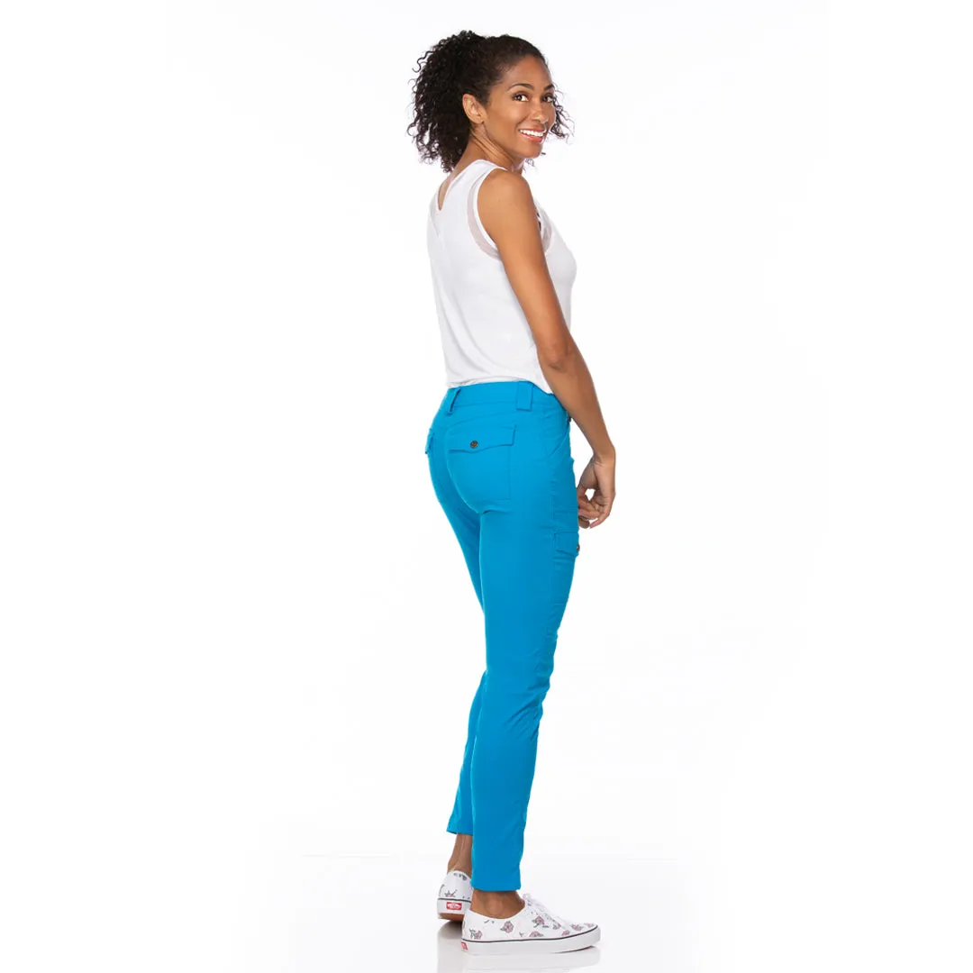 Kate Cargo Pant in Color Pop Teal