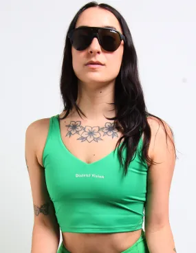 Khanti Crop Top Bra in Algae