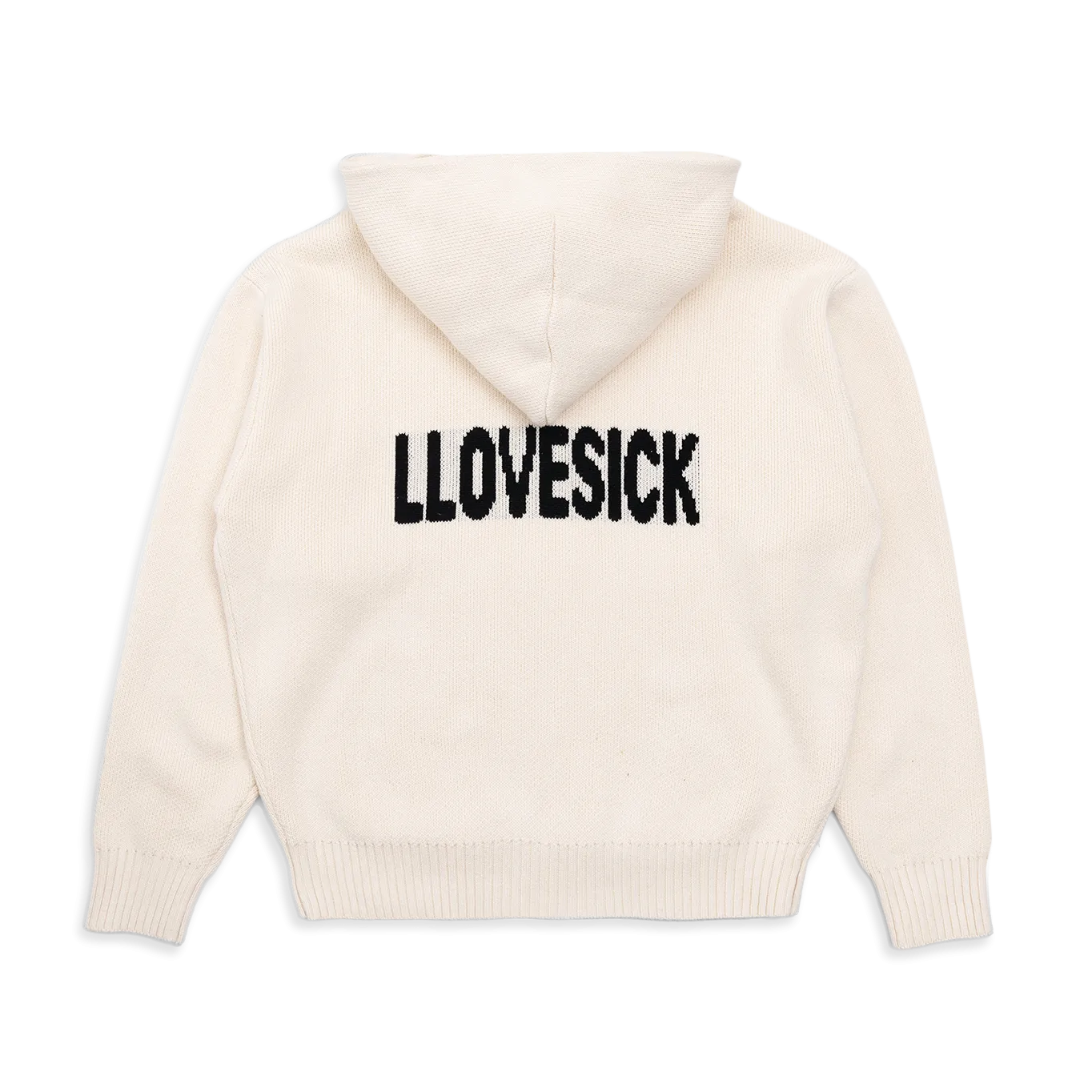 Knitted Pullover Hoodie (Cream)