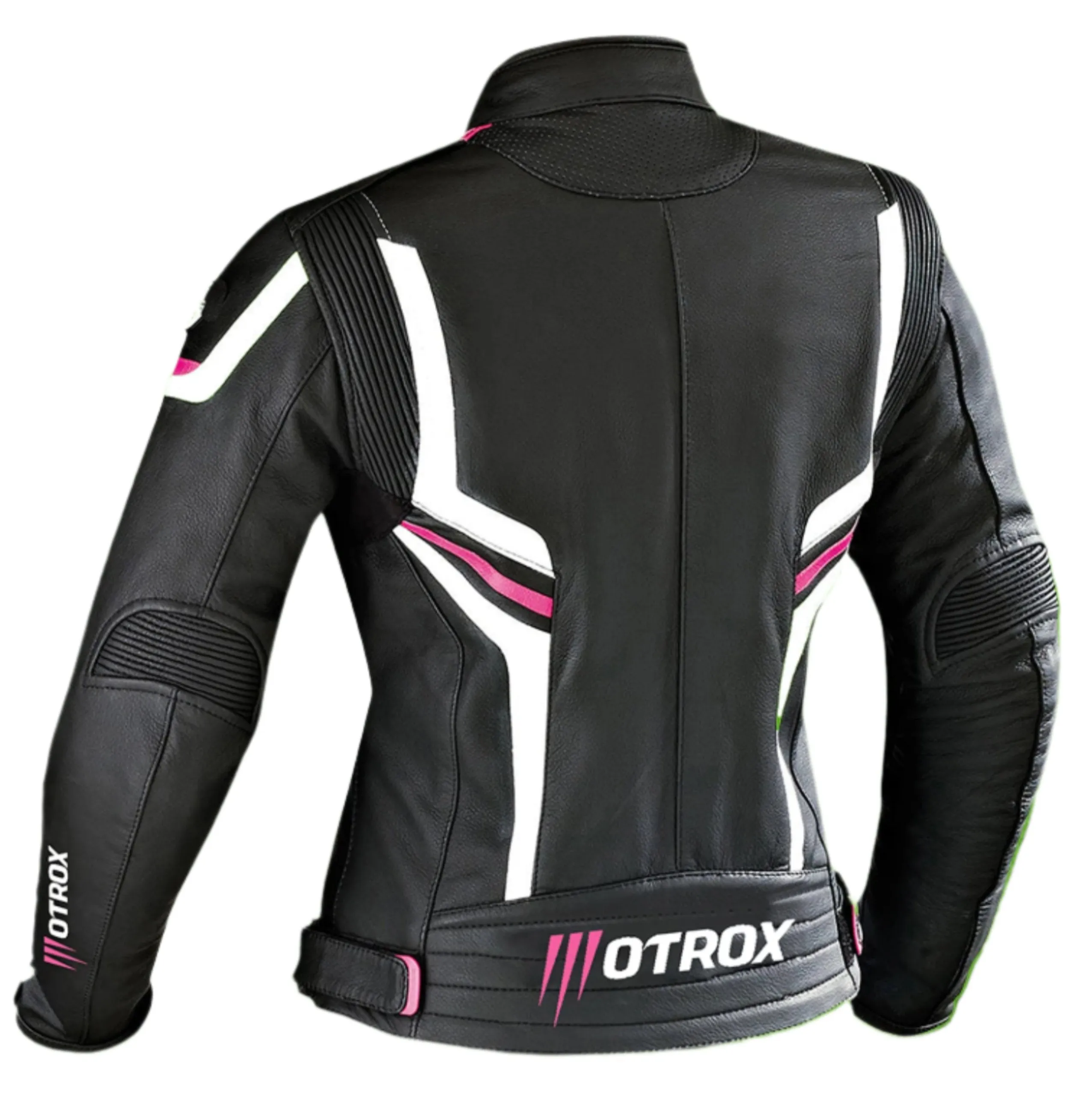 Ladies Biker Jacket Crushing Leather Racing Wear3.0