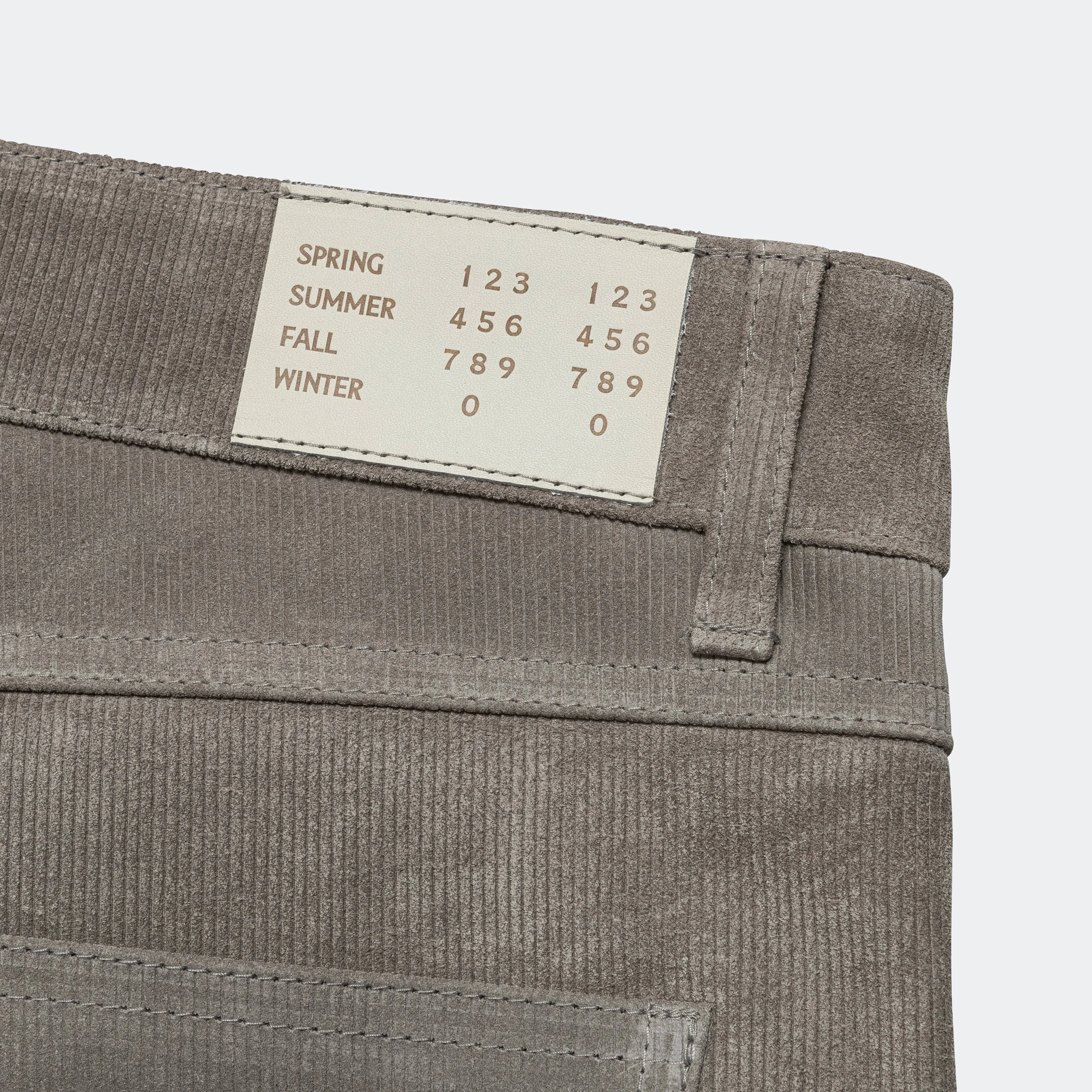 Leather Corduroy ERN Pant - Light Grey