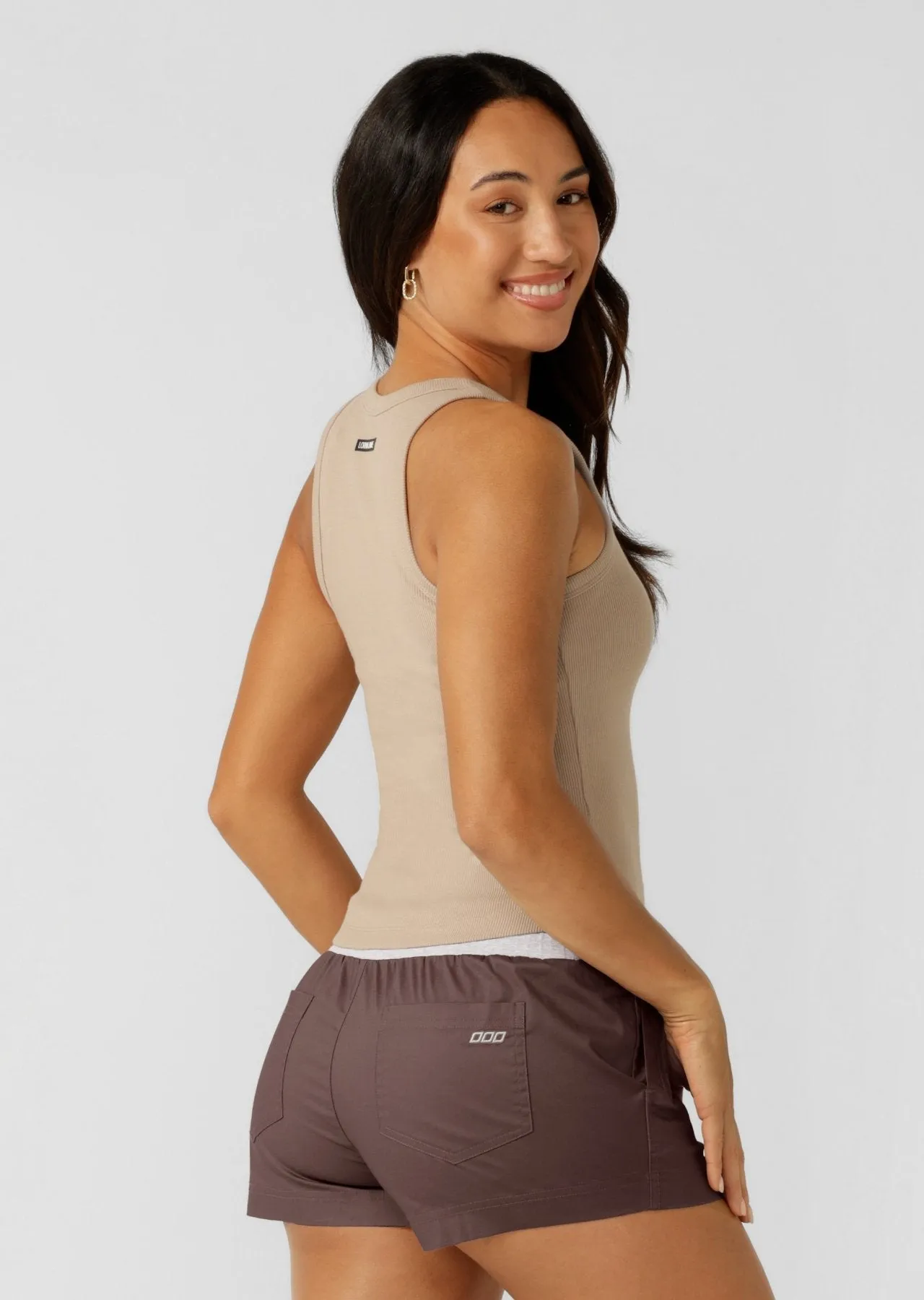 LJ Basics Rib Tank | Latte