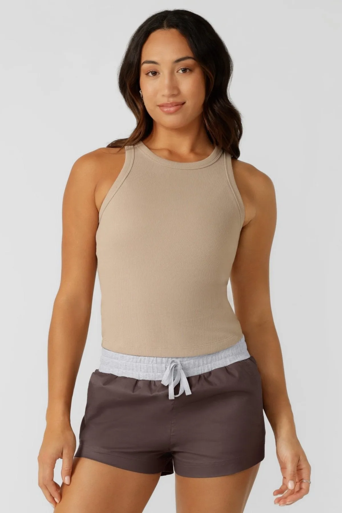 LJ Basics Rib Tank | Latte