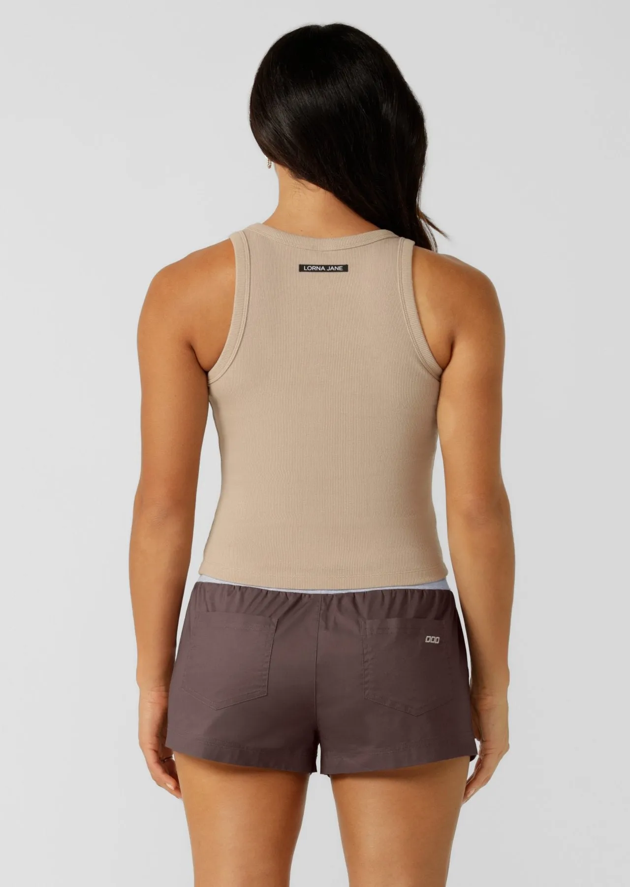 LJ Basics Rib Tank | Latte