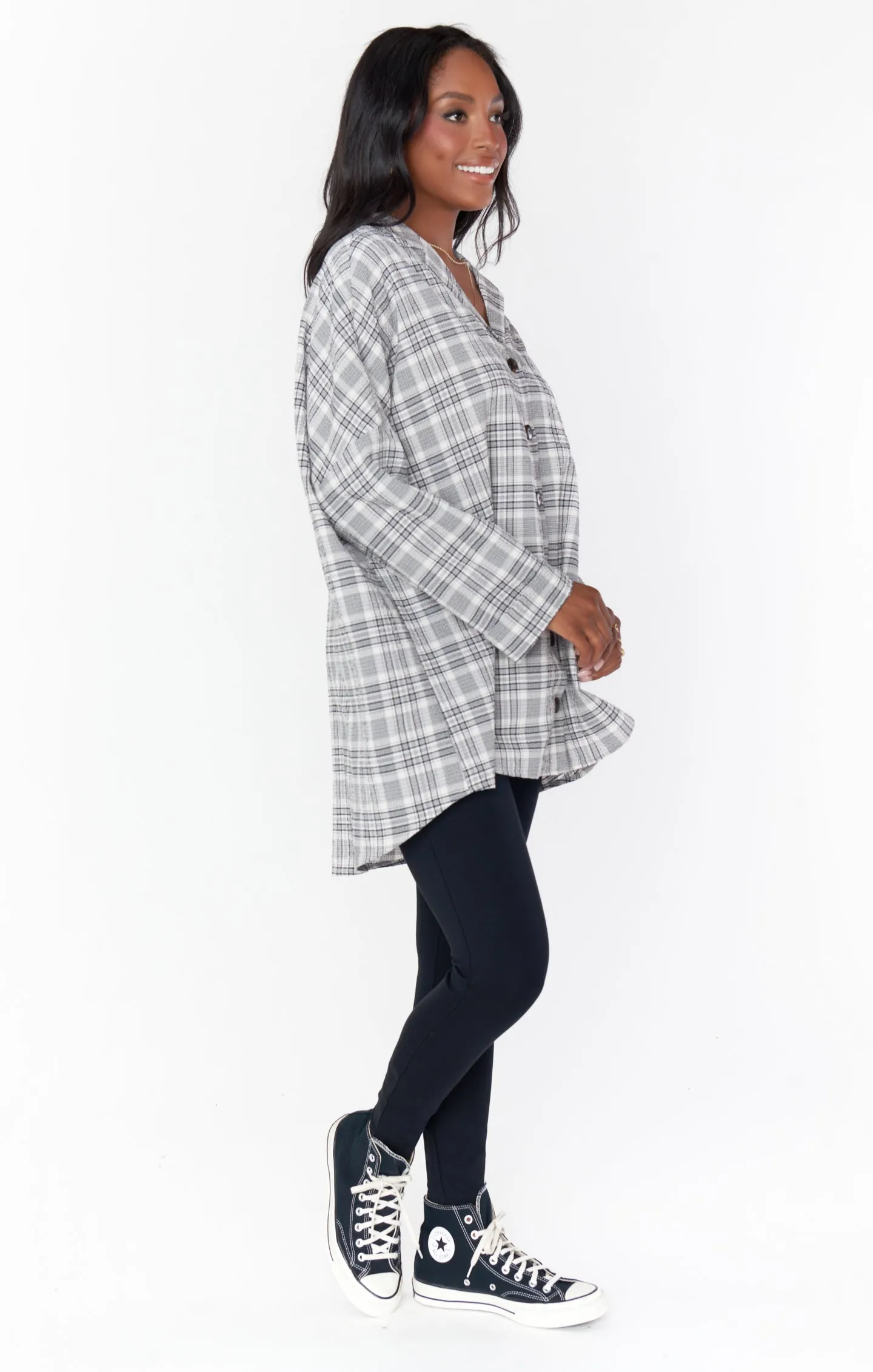 Lorolie Tunic ~ Windowpane Plaid