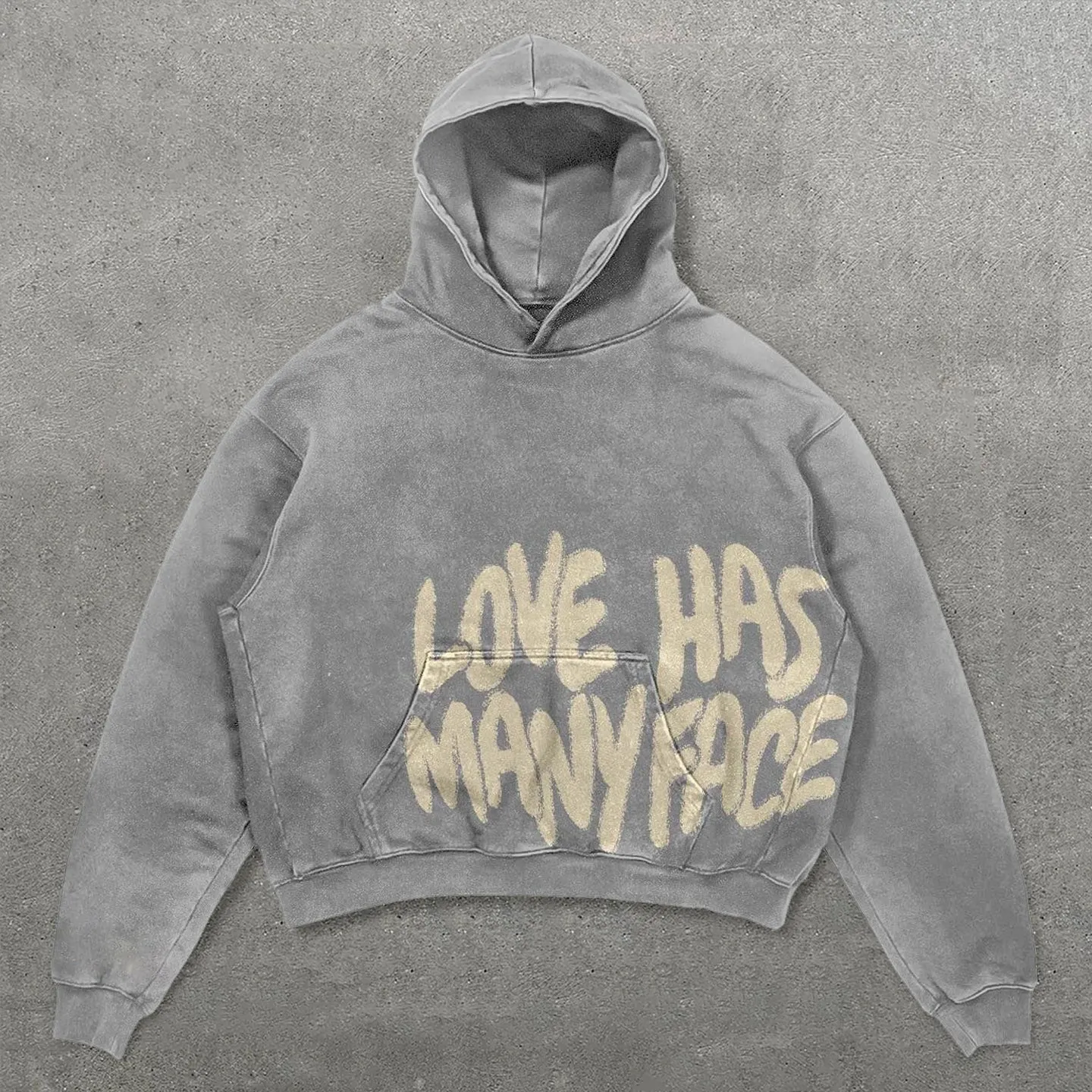 Love Has Many Face Print Long Sleeve Hoodie