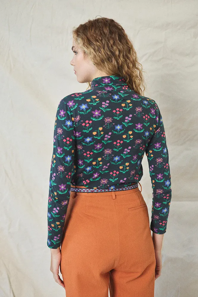 Lowie Rollneck Needlepoint Top