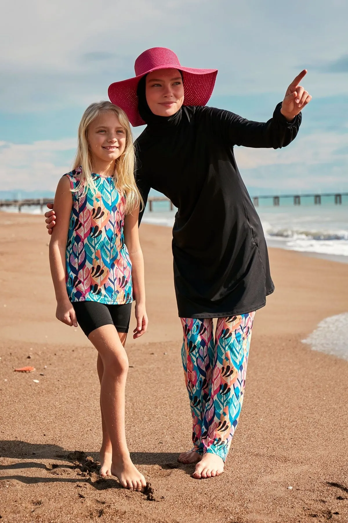 Lycra Black Burkini Modest Swimwear M2491