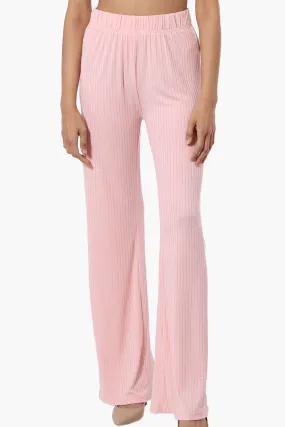 Majora Ribbed Wide Leg Pants - Pink