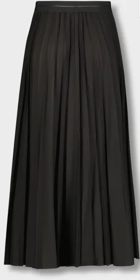 MELI DOUBLE PLEATED SKIRT-MIDI BLACK