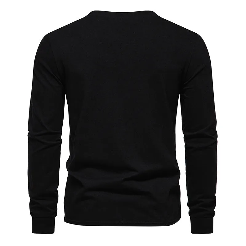 Men Crewneck Bicolor Long Sleeves T-Shirt