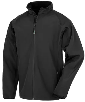 Mens recycled 2-layer printable softshell jacket | Black