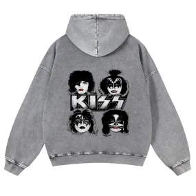 Mens Vintage Kiss Rock Hoodies