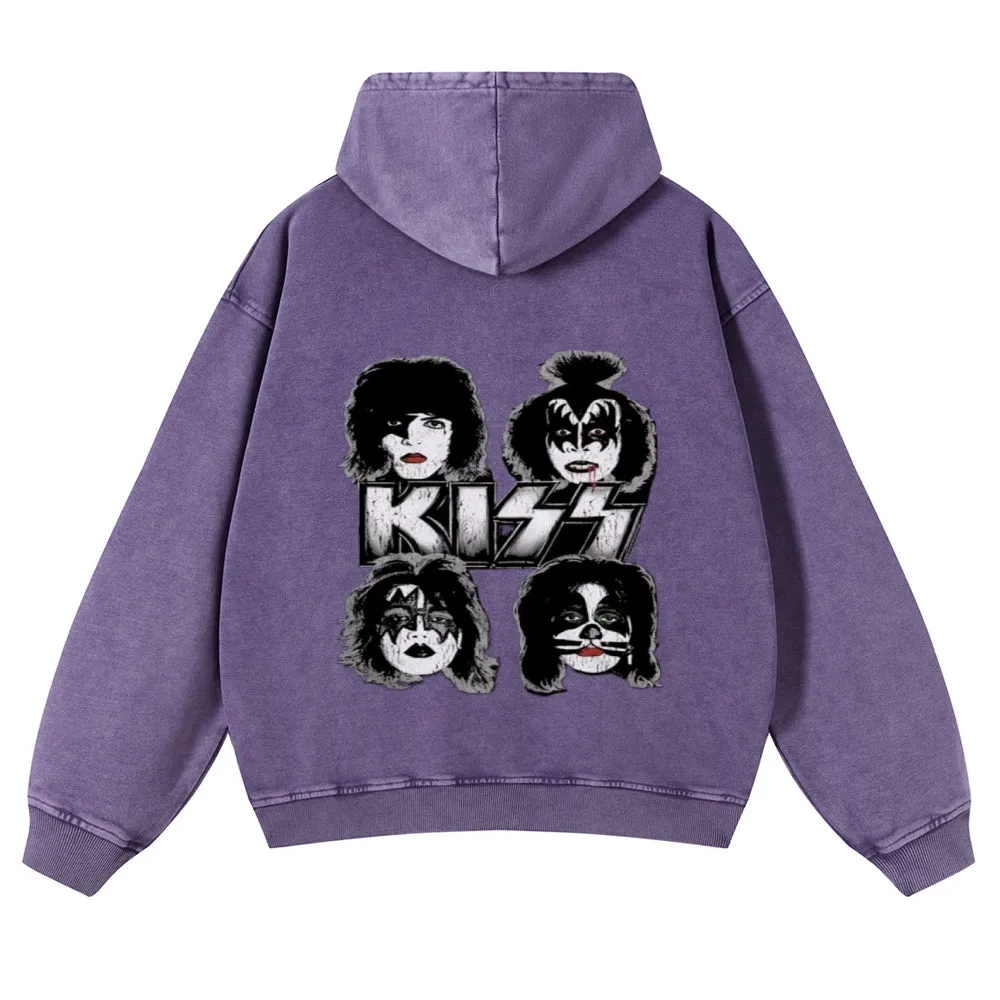 Mens Vintage Kiss Rock Hoodies