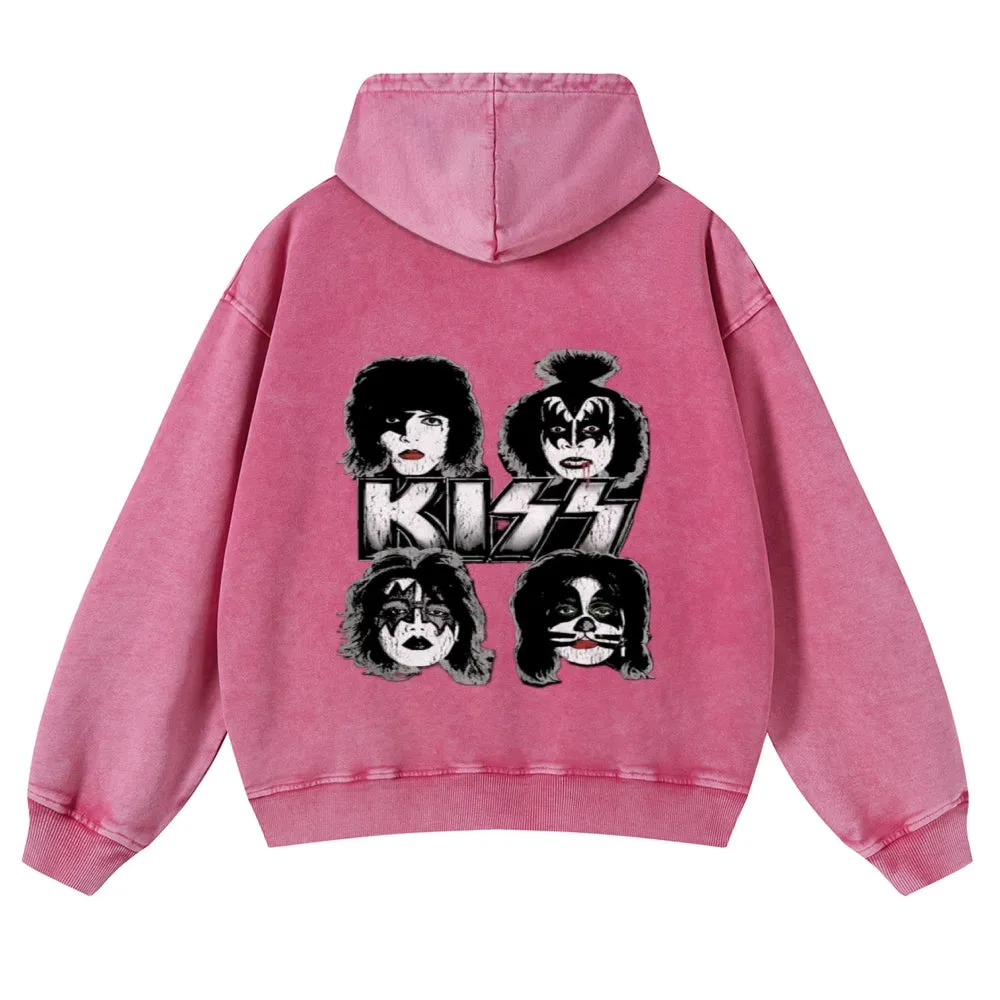 Mens Vintage Kiss Rock Hoodies