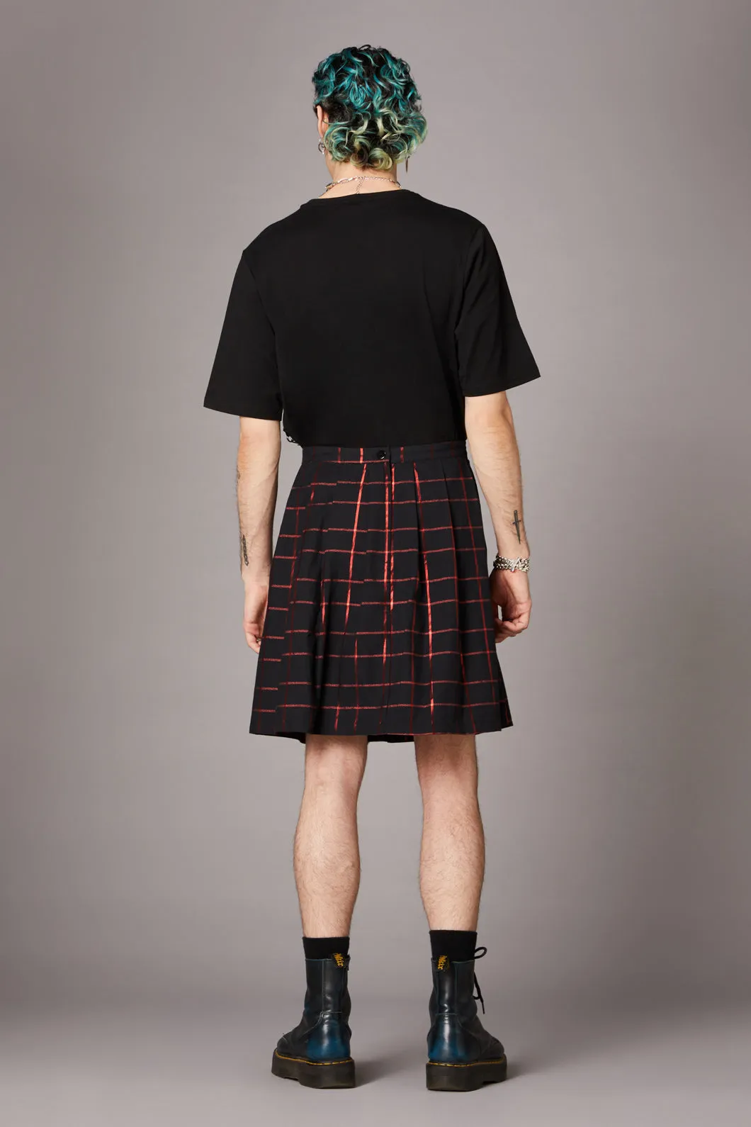 Metallic Check Tartan Kilt