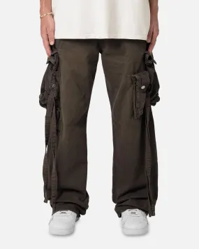 MNML Strapped Multi Cargo Pants Brown