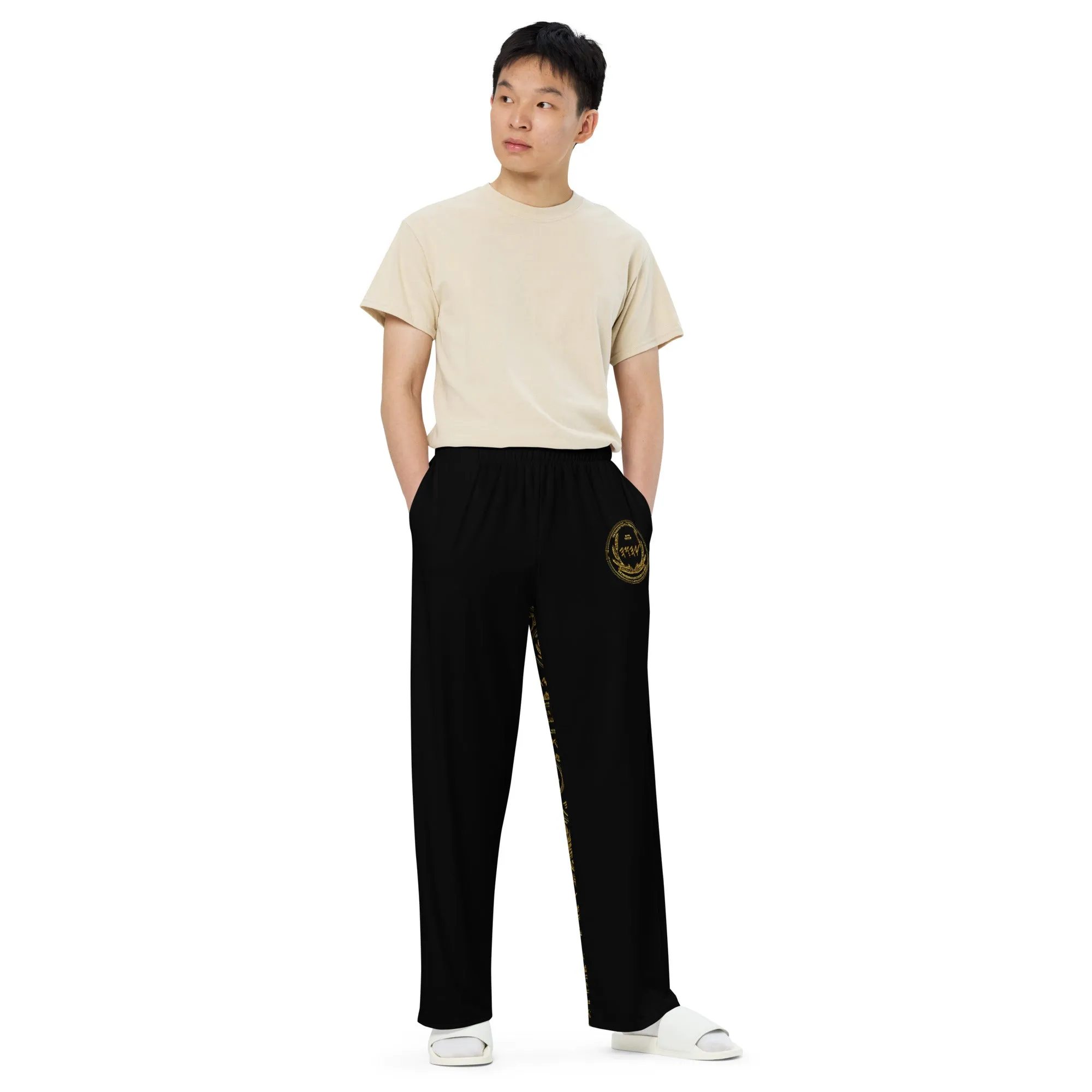 Most High God - Yahuah: The Strong Tower Designer Unisex Wide Leg Sweatpants (Style 01)