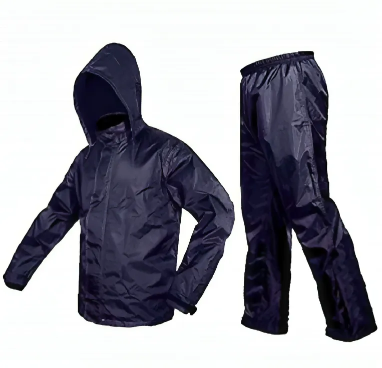 Multispace Blue or Black Men's Raincoat (Jacket and Pant, Size L)