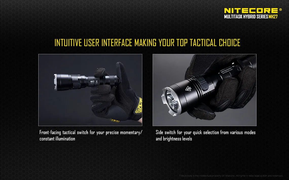 Nitecore MH27 Cree XP-L HI V3 LED Flashlight - 1000 lumen