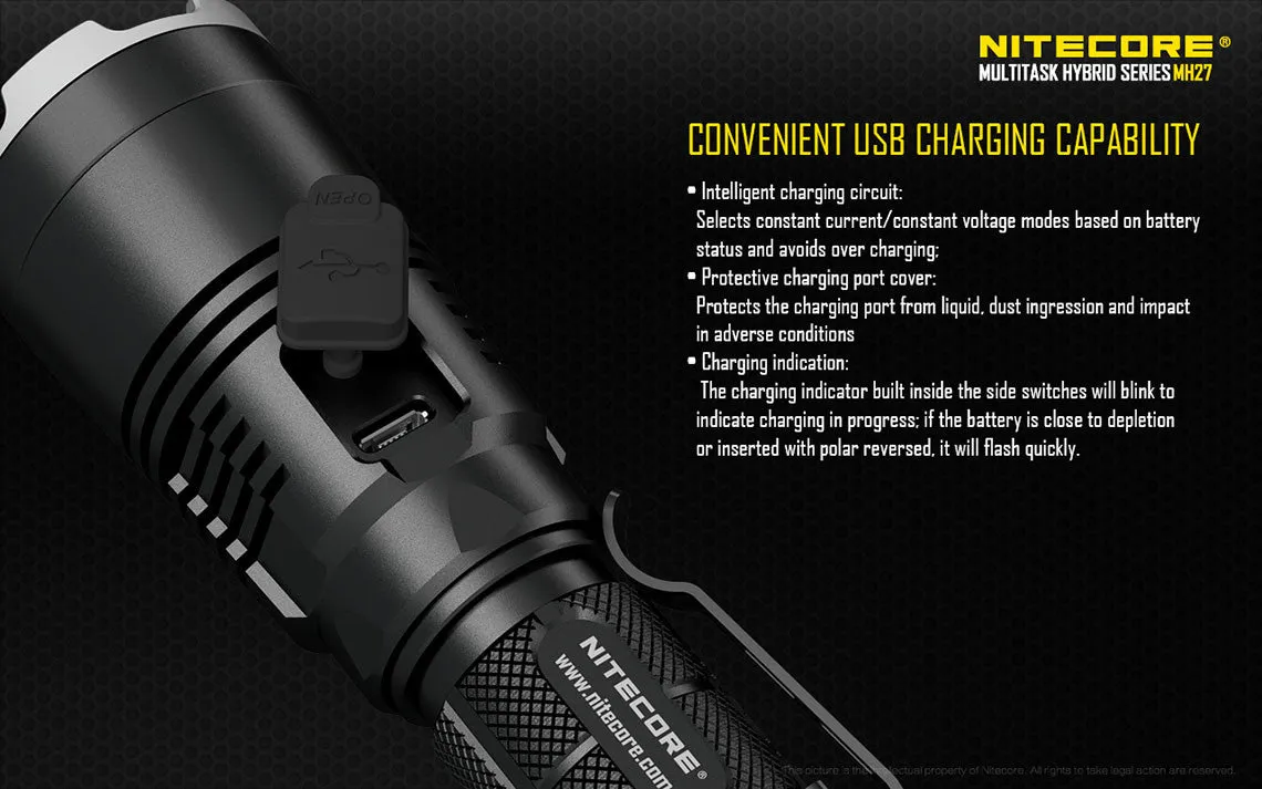 Nitecore MH27 Cree XP-L HI V3 LED Flashlight - 1000 lumen