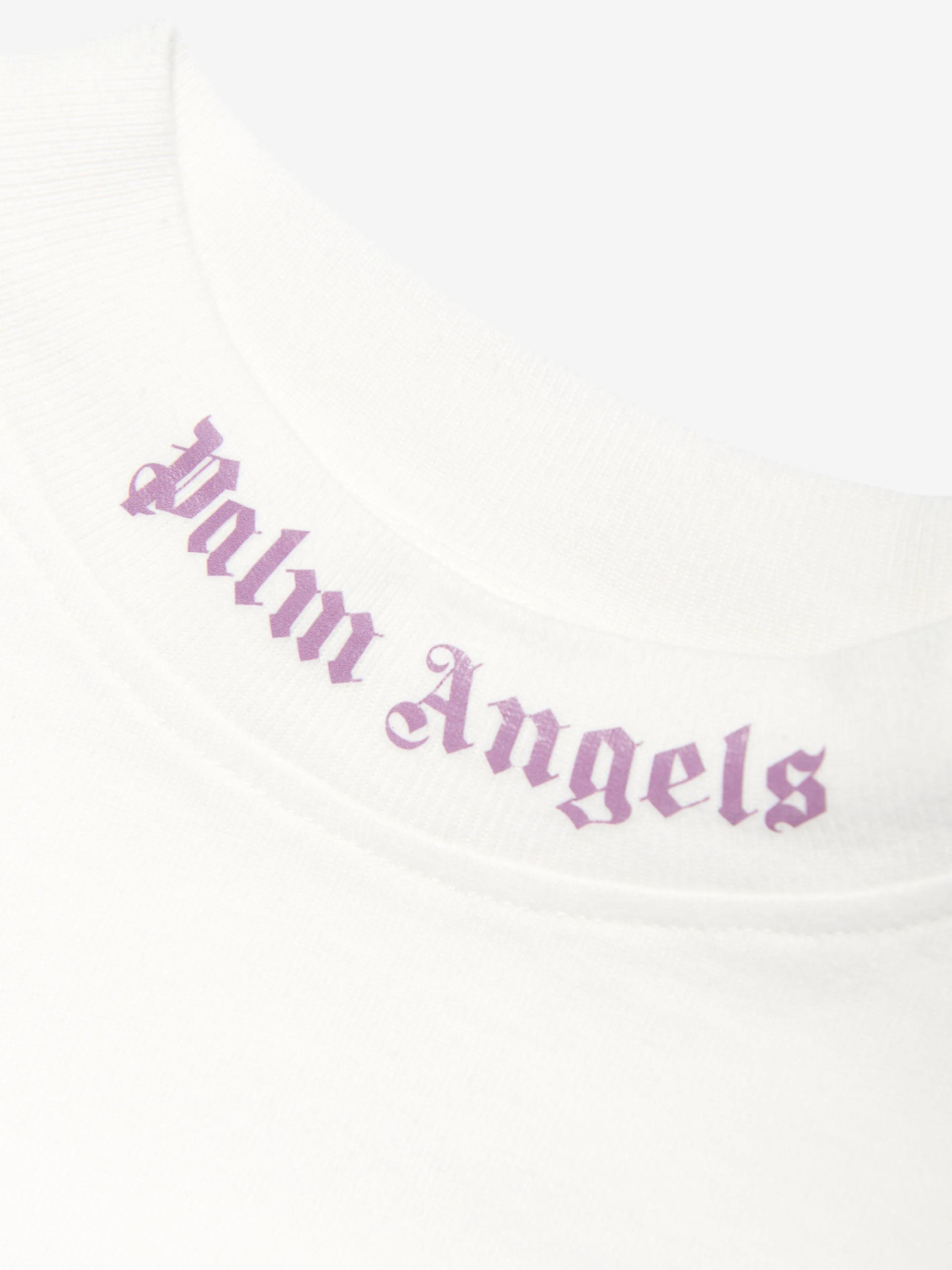 Palm Angels Girls Double Layered T-Shirt in Purple