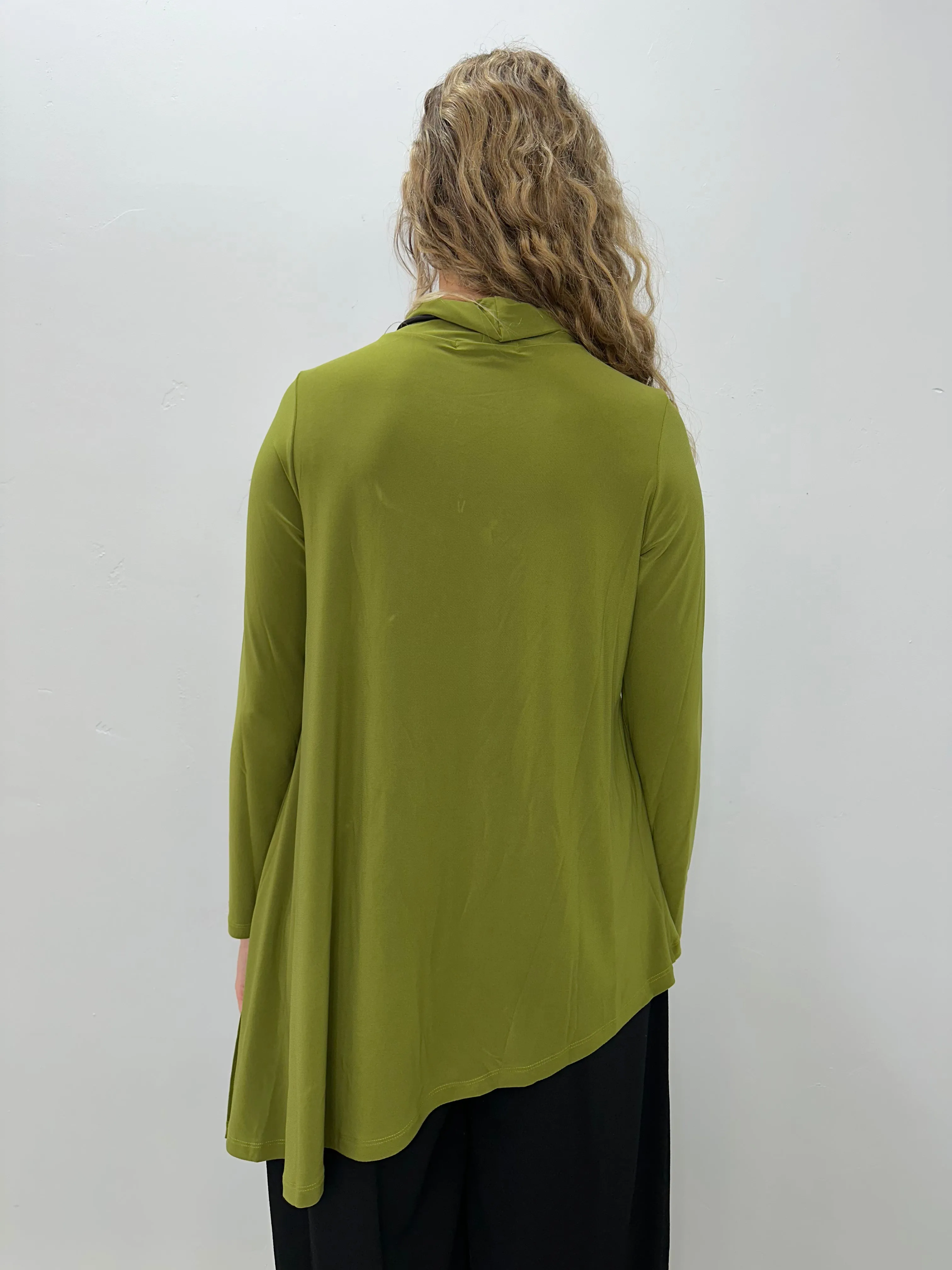 Pear Green Janira Asymmetrical Long Sleeve Top