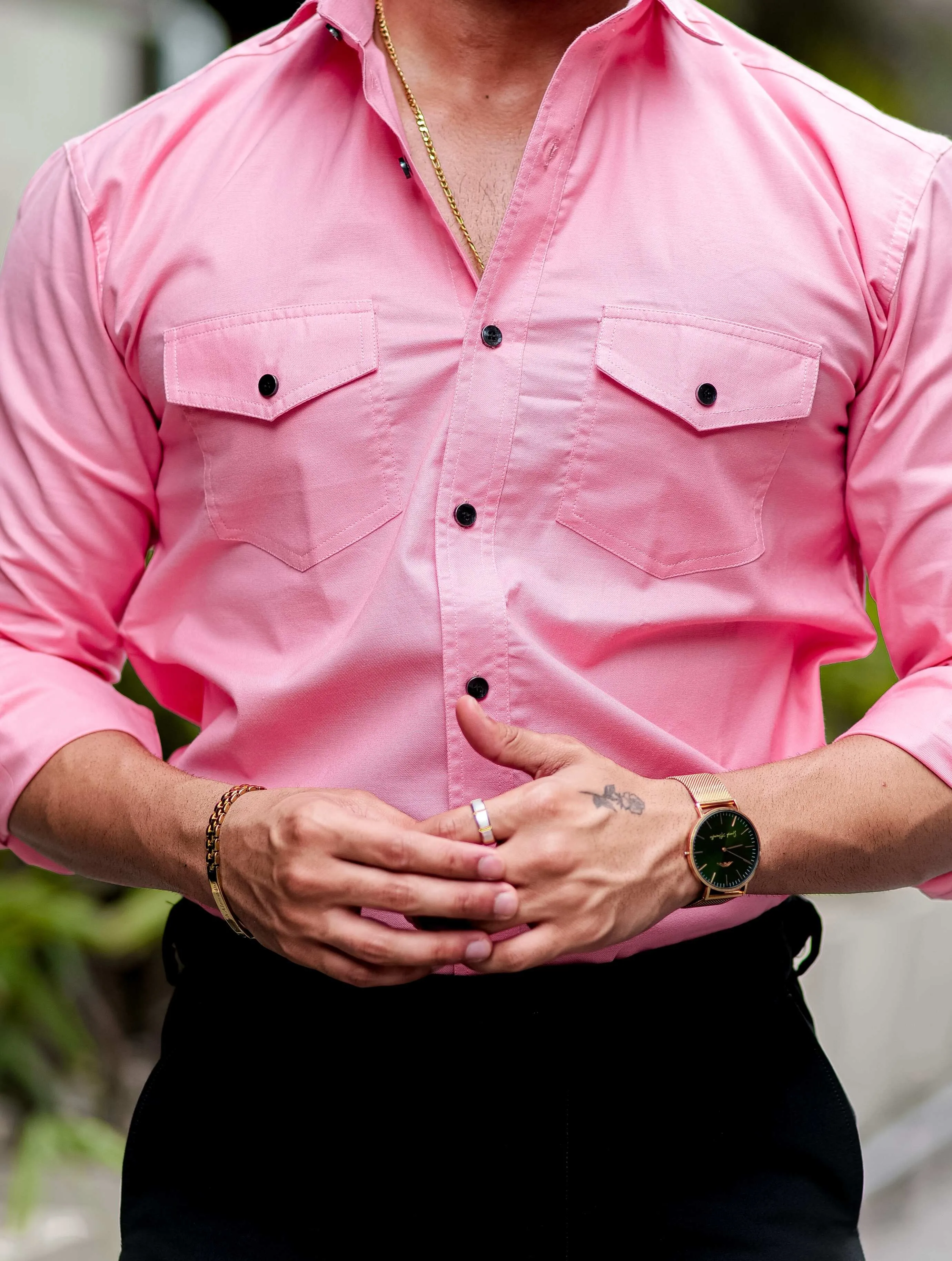 Pink Oxford Premium Cotton Over Shirt