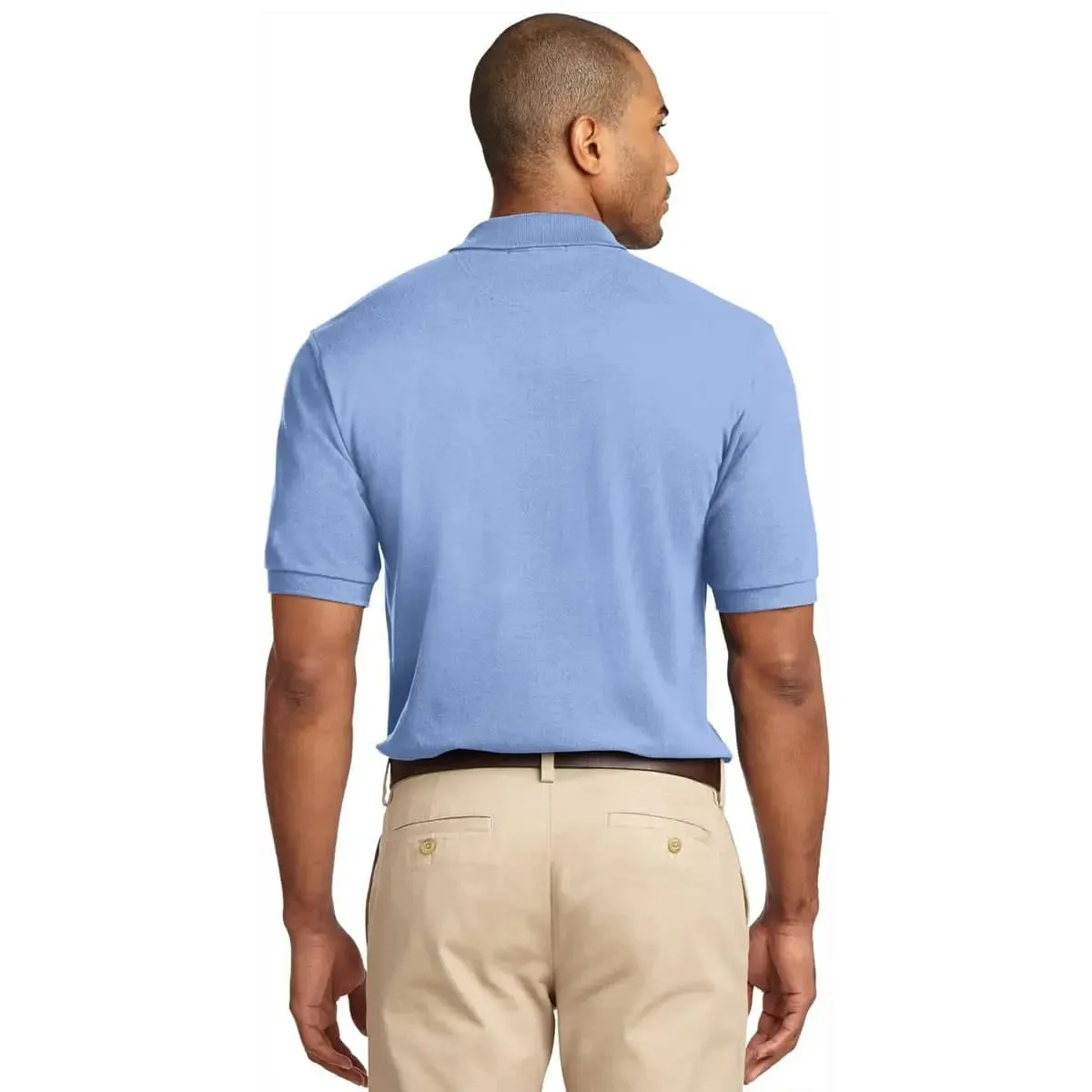 Port Authority - Heavyweight Cotton Pique Polo, Light Blue