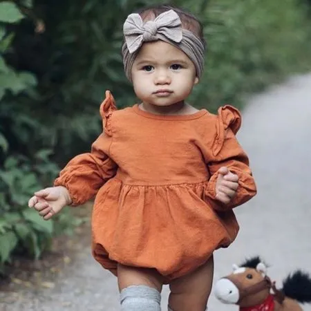 Pumpkin Spice Balloon Romper #100039