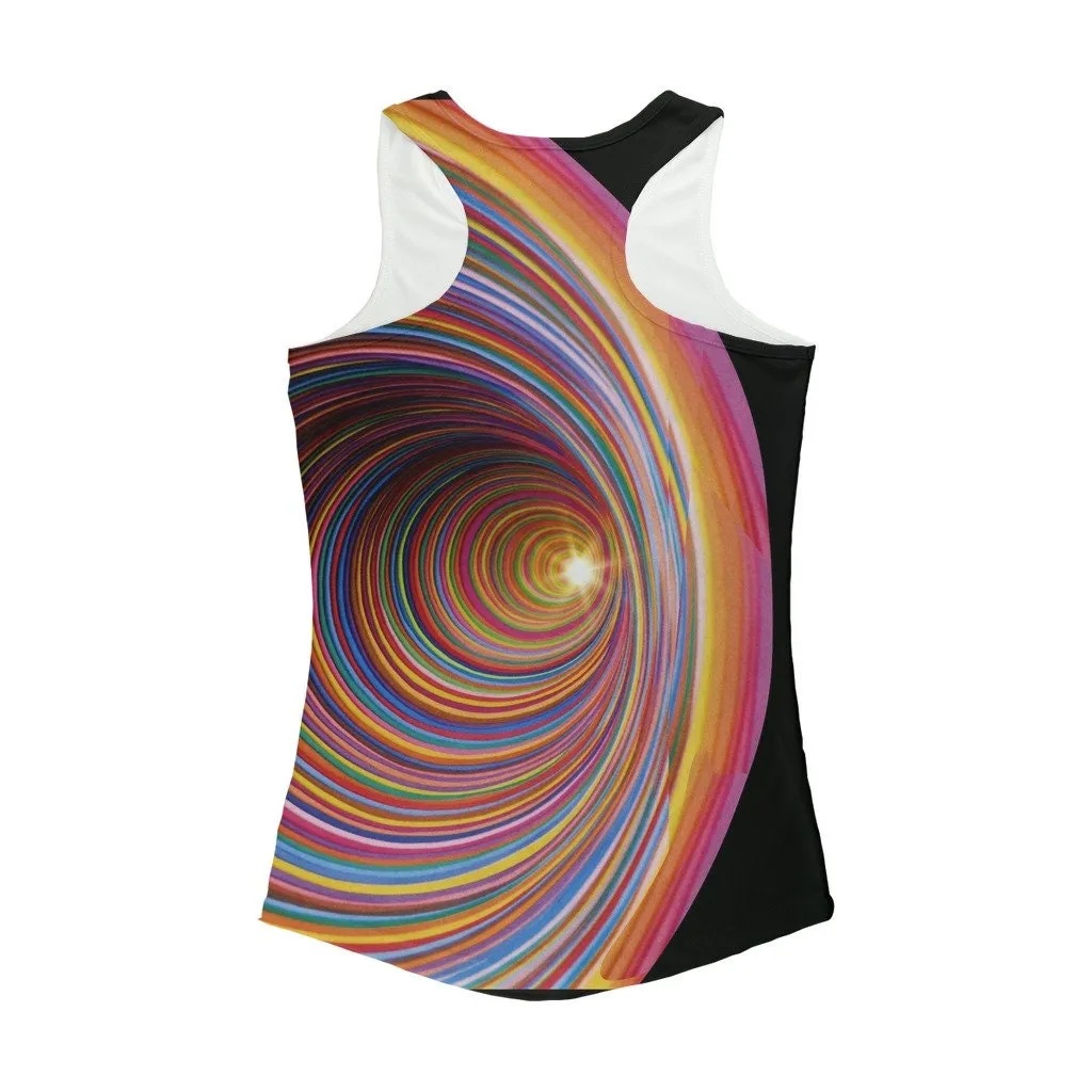 Rainbow Checker Vortex Lightweight Tank top, Women, 3D Printed,Christmas,Thanksgiving/Birthday/Graduation gift