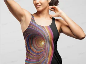 Rainbow Checker Vortex Lightweight Tank top, Women, 3D Printed,Christmas,Thanksgiving/Birthday/Graduation gift