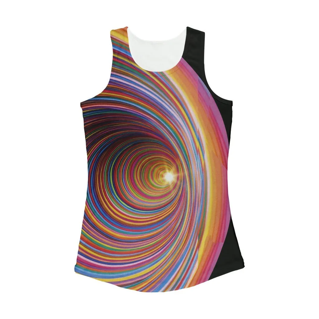 Rainbow Checker Vortex Lightweight Tank top, Women, 3D Printed,Christmas,Thanksgiving/Birthday/Graduation gift